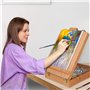 Kurtzy Chevalet Bois Portable pour Peinture et Dessin avec Boîte de Rangement - pour des Toiles Jusqu’à 30 cm - Chevalet de Tabl