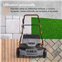VonHaus Balayeuse Pelouse Artificielle 1800 W - Brosse Pelouse - Brosseuse Pelouse Artificielle Électrique - Sac de Collecte 45 