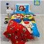 Nintendo Super Mario Parure de lit Simple avec Housse de Couette réversible Double Face avec taie d'oreiller Assortie en Polycot