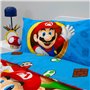 Nintendo Super Mario Parure de lit Simple avec Housse de Couette réversible Double Face avec taie d'oreiller Assortie en Polycot