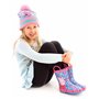 Vanilla Underground Peppa Pig Wellies Easy-On Handles Bottes de pluie bleu rose pour fille de fleur 27 EU