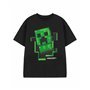 T-Shirt Minecraft Garçons Creeper Intérieur à l'intérieur Noir Speed Gamer Top 12-13 Ans