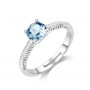 Philip Jones Bague en Cristal réglable Bleu Clair créée avec des Cristaux Zircondia®