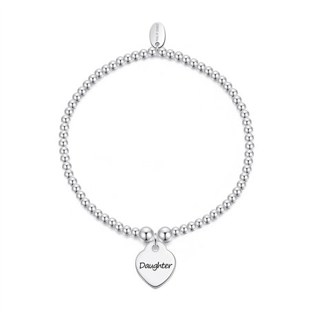 Philip Jones Bracelet élastique avec breloques en forme de cœur pour fille