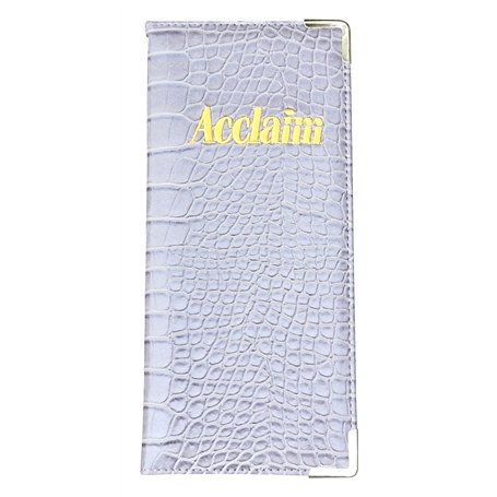 Acclaim Support rigide pour cartes de score de bowling - Légèrement rembourré - Effet texture reptiles - 23 cm x 10 cm - Avec cl