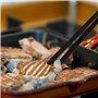 Volumoon 2pcs Pince Cuisine, 29cm Pince à Barbecue Silicone, Pince Alimentaire Cuisine Noir, Pince de Service en Silicone, Pince