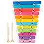 boppi Xylophone musical en bois naturel pour tout-petits et bébés avec 2 maillets en bois et 12 touches de couleur arc-en-ciel 3