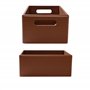 Creative Deco Caisse Bois Rangement Marron | 30 x 20 x 13 cm (+/- 1cm) | Boîte de Rangement Bois avec Poignées | Boite Rangement