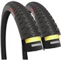 Fincci Gravel Pneus 700c x 38c - Paire Pliable Velo Tire 28 x 1.5 Pouces avec Protection Anti Crevaison 1mm - Pneu 40-622