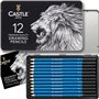 Castle Art Supplies Set de 12 Crayons à Dessiner en Graphite | Pour les Artistes Adultes – Débutants et Avancés | Présentés dans