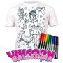 Splat Planet Ballerine Licorne T-Shirt T-Shirt À Colorier Magique avec 10 Stylos Magiques Lavables Non Toxiques – Colorez Votre 