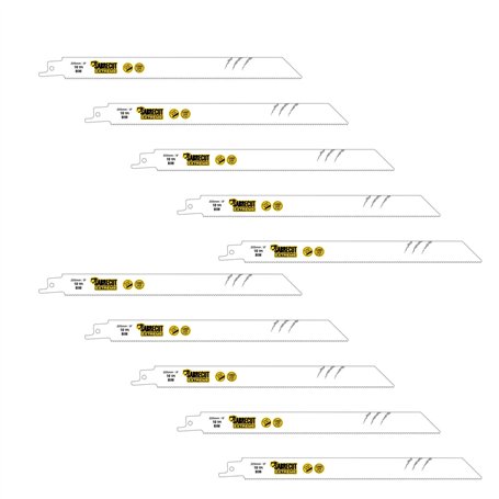 10 x SabreCut SCRS1122HF_10 225 mm 10 TPI S1122HF Lames de scie sabre à coupe rapide pour bois et métal compatibles avec Bosch D