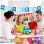 TOYVENTURES Bannière « Happy Birthday » - Grande guirlande réutilisable à suspendre - Décoration de fête pour garçons et hommes