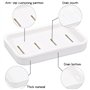 2 pièces Porte Savons Plastique étanche Porte-Savon avec Drain Boîte à Savon Panier à Savon Porte-éponge de Cuisine Boîte à Savo