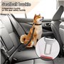 MOLHEM Lot de 2 ceintures de sécurité pour chien - Harnais de sécurité élastique réglable pour voiture - Laisse rembourrée élast