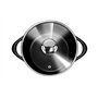 Smile MGK-12 Batterie de cuisine noire en aluminium moulé (4 casseroles avec 4 couvercles en verre trempé de sécurité et 2 maniq