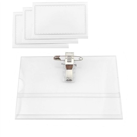 D.RECT Lot de 50 badges nominatifs – 9 cm x 5