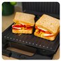 Huslog Toaster Panini Grill 1400W avec Plaques Antiadhésives, Poignée Cool Touch, Voyant Lumineux, Pieds Antidérapants, Compact