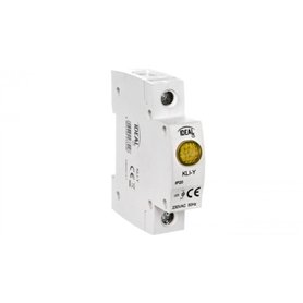 Kanlux Lampe avec voyant à LED, détecteur de réseau, carré jaune, barre Din LED Kli-r Kanlux Lampe avec voyant à LED