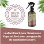 Kaps Déodorant Écologique pour Chaussures | Vaporisateur D'élimination des Odeurs pour Chaussures de Sport | Baskets | Chaussure