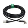 HangTon Câble coaxial blindé 50 Ohm TNC vers TNC à angle droit RF faible perte RG223 gaine noire 4 m