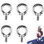 5 Pièces cersaty® M10 Vis à Anneau 304 Acier Inoxydable Levage Boulon à œIl Pour DIY（Argent）