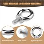 5 Pièces cersaty® M10 Vis à Anneau 304 Acier Inoxydable Levage Boulon à œIl Pour DIY（Argent）