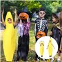 SYTTNUM Costume Banane Pour Adultes Enfants 2 Pièces,Costume De Banane Amusant,Tenue De Fruits Unisexe Amusante Fêtes Et Événeme
