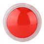 Bouton de Jeu, Bouton de Cassette 3D en Coque de Cristal Acrylique, 100MM LED Light Lamp Big Round Video Game Push Buttons(Rouge