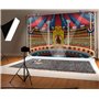 YongFoto 3x2m Vinyle Toile de Fond Aire de Jeu de Cirque Spectacle de Performance Chapiteau Grande Tente Salle Fond de Studio Ba