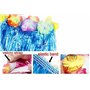 JZK 8 Pcs Multicolore Hawaiian Soie Simili Fleurs Hula Jupe pour Filles/Femmes Hawaïen Luau Party Hawaii Accessoire de Fête
