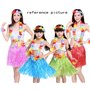 JZK 8 Pcs Multicolore Hawaiian Soie Simili Fleurs Hula Jupe pour Filles/Femmes Hawaïen Luau Party Hawaii Accessoire de Fête