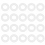The Lord of the Tools 20 Lot Joints Toriques Plats en Plastique PTFE pour Cloison de Séparation Bouchon de Vidange de Pile à Com