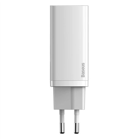 Baseus Travel Charger GaN2 Lite Quick Charger C+U QC 3.0 PD 3.0 65W EU White (CCGAN2L-B02)