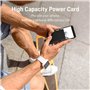 Auskang Power Bank avec câble, très Mince et Ultra léger et très Petit - Format Carte de crédit, 2500mAh Mini Batterie Externe,