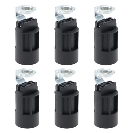 6pcs E14 Bougie Ampoule Titulaire 250V 2A Base de Lampe en Plastique Support de Douille de Lampe pour Fabrication de Lampes Lust
