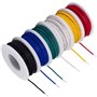 TUOFENG 18 AWG Kit de fil solide-fil solide-6 bobines de 6 mètres de couleur différente Fil de cavalier de calibre 18 -Kit de fi