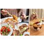 Nkaiso 150 Pièces Or Couverts Réutilisables, 50 Fourchettes, Cuillères & Couteaux, Réutilisables Vaisselle Parfaits pour les Fêt