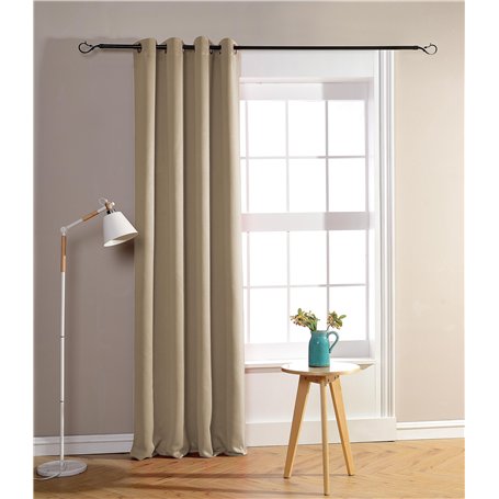 HOMEROKK Rideau Occultant 100% Polyester (Beige