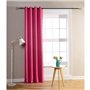 HOMEROKK Lot de 2 Rideaux Occultants 100% Polyester (Fuchsia