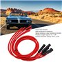 Jeu de Fils D'allumage de Bougie D'allumage, Jeu de Fils D'allumage Rouge Haute Performance Silicone 1m Fil D'allumage de Voitur