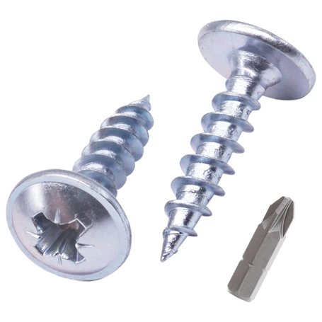 Lot de 50 vis à bois en acier zingué 6