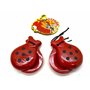 Rouge Castagnettes et aimant de réfrigérateur Torero espagnol Castagnettes espagnoles 2 paires de castagnettes espagnoles