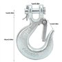 Crochet de Levage pivotant, Crochet Coulissant à Chape antirouille 1/4 po G70 en Acier forgé de qualité Robuste pour remorque po