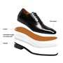 CHAMARIPA Chaussure a Talonnette grandissante de Style Oxford de Pure Cuir pour Homme - Plus Grand de 7CM - K6531-1