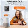 Thermostat Nest, Thermostat Intelligent pour la Maison – Thermostat WiFi Programmable – Neige, Thermomètre Bluetooth avec écran 
