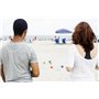 l&j Jeu de pétanque de plage - Boules de jardin avec étui de transport - Ensemble de 8 boules colorées complètes, amusement d'ét