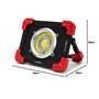 Velamp IR827 Lampe de Travail, projecteur de Chantier LED Rechargeable 1200lm, 20W, Support Pliable. avec Power Bank. pour Le Br