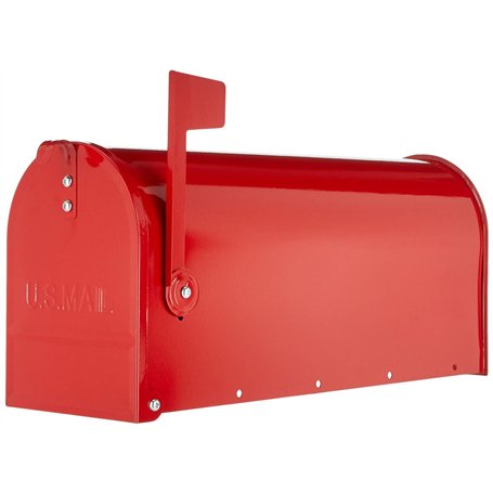 ALUBOX Boîte Aux Lettres Américaine 22X17X48 cm Boîte Postale en Tôle Galvanisée Boîte Postale Extérieure Format Magazine avec D