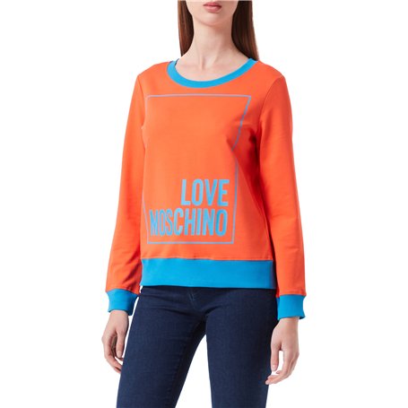 Love Moschino Logo Box Print and Color Contrast Ribs Maillot de survtement